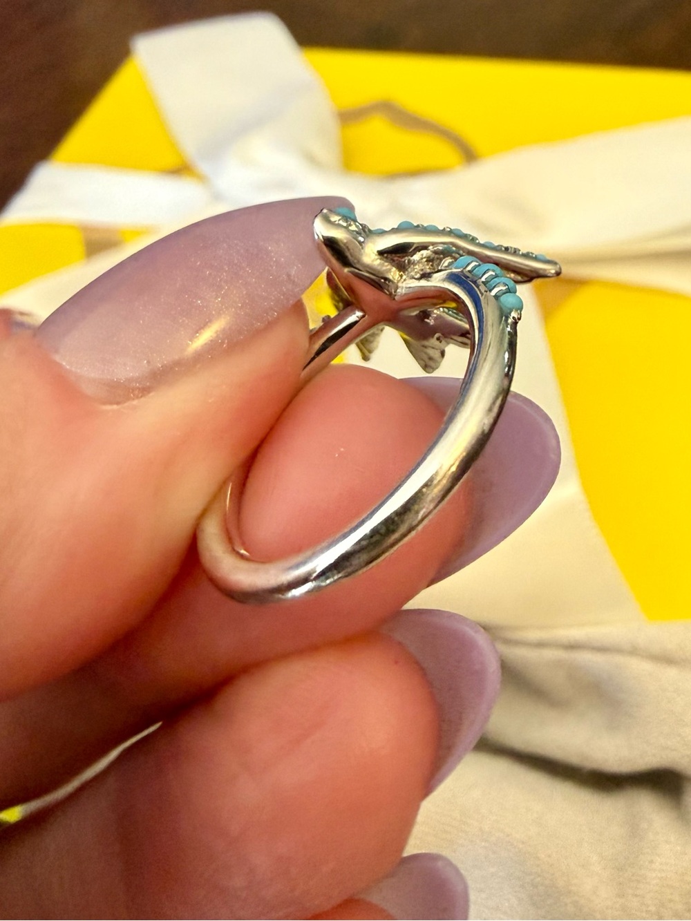 Kendra Scott Melody Bird Silver Cocktail Ring - Picture 5 of 11